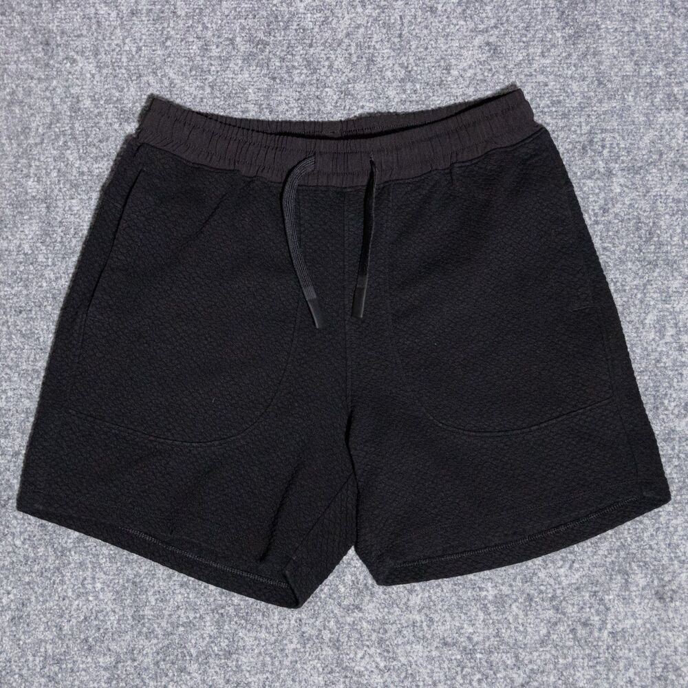 Bearbottom Roam Shorts 5.5” Inseam Black Textured Stretch Drawstring Men's Small